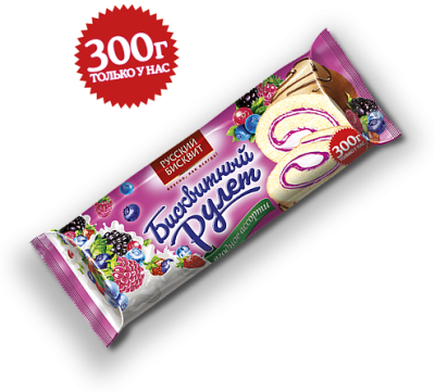 Рулет Ягодное ассорти 300г*10 РБ