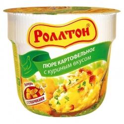 Ролтон Пюре картофельное с куриным вкусом фасованное (сухое) СТАКАН 40г*24