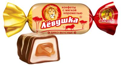 Левушка с карамельной начинкой конфеты 1*6 кг