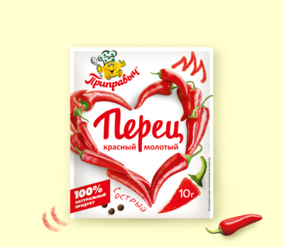 Перец Красный молотый 10г*30шт (шоу-бокс) Приправыч