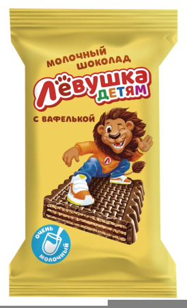 Лёвушка детям шоколад с вафлями 27,5 гр*30 Славянка